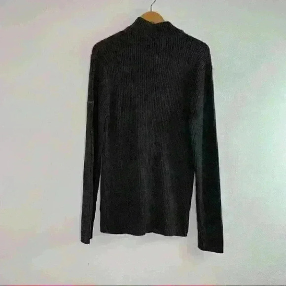 Dkny ribbed mock neck sweater brown Taupe Xl - Picture 2 of 6